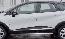 15 599 р. Защита порогов из круглой трубы диаметром 42 мм SLITKOFF  Renault Kaptur (2016-2025) дорестайлинг, рестайлинг  с доставкой в г. Керчь. Увеличить фотографию 4