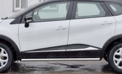 19 549 р. Защита порогов из круглой трубы диаметром 63 мм SLITKOFF Renault Kaptur рестайлинг (2020-2025)  с доставкой в г. Керчь. Увеличить фотографию 4