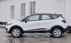 24 549 р. Защита порогов с пластиковыми вставками для ног из овальной трубы диаметром 75x42 мм SLITKOFF  Renault Kaptur (2016-2025) дорестайлинг, рестайлинг  с доставкой в г. Керчь. Увеличить фотографию 3