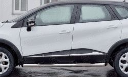 24 549 р. Защита порогов с пластиковыми вставками для ног из овальной трубы диаметром 75x42 мм SLITKOFF  Renault Kaptur (2016-2025) дорестайлинг, рестайлинг  с доставкой в г. Керчь. Увеличить фотографию 4