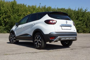 Защита заднего бампера Petroil Tuning Волна (d51) Renault Kaptur (2016-2020) дорестайлинг (Нержавеющая полированная сталь)