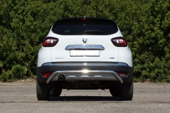 18 869 р. Защита заднего бампера Petroil Tuning Волна (d51)  Renault Kaptur (2016-2020) дорестайлинг (Нержавеющая полированная сталь)  с доставкой в г. Керчь. Увеличить фотографию 2