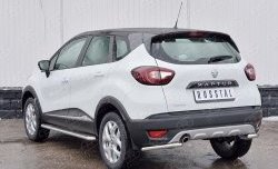12 699 р. Защита заднего бампера (Ø42 мм уголки, нержавейка) SLITKOFF  Renault Kaptur (2016-2020) дорестайлинг  с доставкой в г. Керчь. Увеличить фотографию 2
