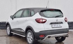 13 999 р. Защита заднего бампера (Ø42 мм волна, нержавейка) SLITKOFF  Renault Kaptur (2016-2020) дорестайлинг  с доставкой в г. Керчь. Увеличить фотографию 2