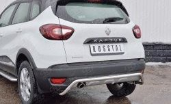 13 999 р. Защита заднего бампера (Ø42 мм волна, нержавейка) SLITKOFF  Renault Kaptur (2016-2020) дорестайлинг  с доставкой в г. Керчь. Увеличить фотографию 3