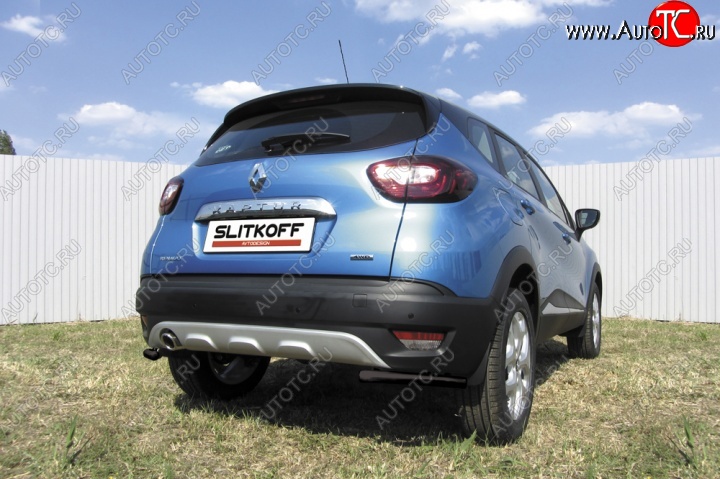 5 849 р. Уголки d42 Renault Kaptur дорестайлинг (2016-2020) (Цвет: серебристый)  с доставкой в г. Керчь