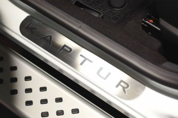 2 559 р. Накладки в проем дверей (4 шт) (НПС) RENAULT Kaptur 2016-  Renault Kaptur (2016-2025) дорестайлинг, рестайлинг (Нержавейка)  с доставкой в г. Керчь. Увеличить фотографию 2