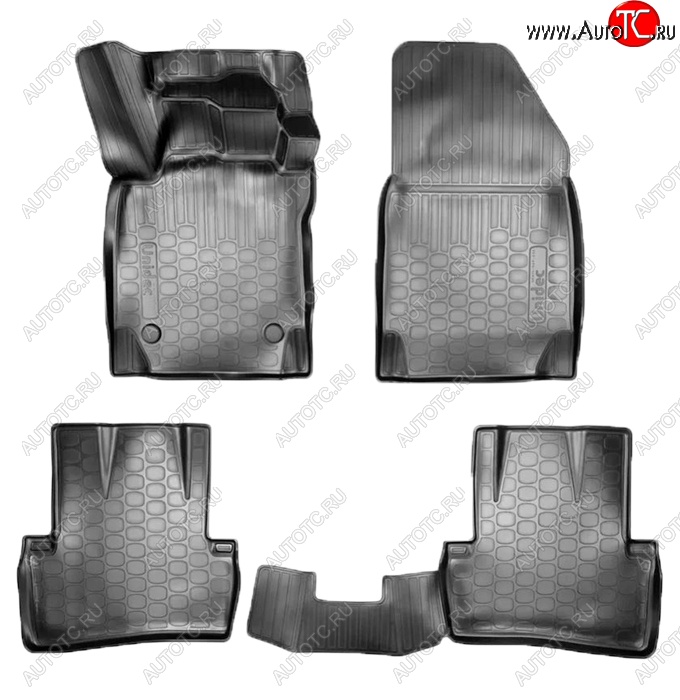 2 499 р. Коврики салонные Noplast (3D)  Renault Kaptur (2016-2020) дорестайлинг (Черные)  с доставкой в г. Керчь