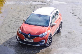 7 899 р. Рейлинги Petroil Tuning  Renault Kaptur (2016-2025) дорестайлинг, рестайлинг (Цвет: черный муар)  с доставкой в г. Керчь. Увеличить фотографию 3