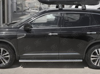 19 399 р. Пороги труба 120х60 Russtal (овал с проступью) Renault Koleos 2 (2016-2025)  с доставкой в г. Керчь. Увеличить фотографию 2