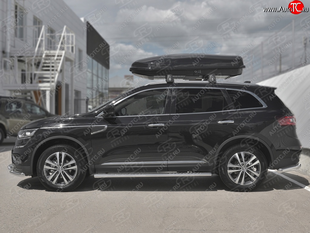 19 399 р. Пороги труба 120х60 Russtal (овал с проступью) Renault Koleos 2 (2016-2025)  с доставкой в г. Керчь