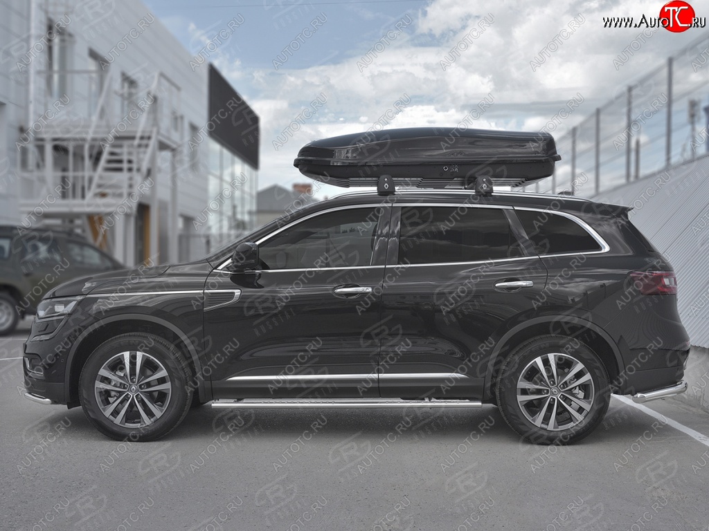 16 649 р. Пороги труба 75х42 Russtal (овал с проступью) Renault Koleos 2 (2016-2025)  с доставкой в г. Керчь