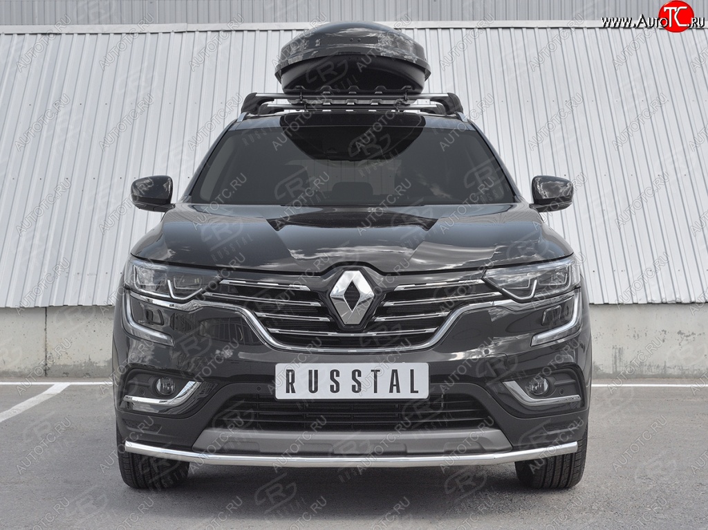 14 999 р. Защита переднего бампера (Ø42 мм, нержавейка) SLITKOFF Renault Koleos 2 (2016-2025)  с доставкой в г. Керчь
