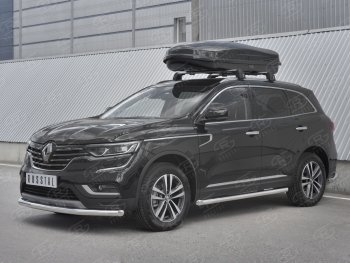 18 599 р. Защита переднего бампера (Ø63 мм, нержавейка) SLITKOFF  Renault Koleos  2 (2016-2025)  с доставкой в г. Керчь. Увеличить фотографию 3