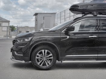 18 599 р. Защита переднего бампера (Ø63 мм, нержавейка) SLITKOFF  Renault Koleos  2 (2016-2025)  с доставкой в г. Керчь. Увеличить фотографию 4