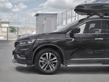 21 749 р. Защита переднего бампера (2 трубы Ø63 и 42 мм, нержавейка) SLITKOFF Renault Koleos 2 (2016-2025)  с доставкой в г. Керчь. Увеличить фотографию 4