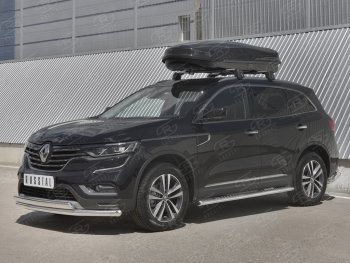 16 099 р. Защита переднего бампера (2 трубы Ø63 и 75х42 мм, нержавейка) Russtal Renault Koleos 2 (2016-2025)  с доставкой в г. Керчь. Увеличить фотографию 3