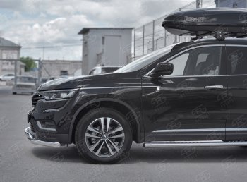 16 099 р. Защита переднего бампера (2 трубы Ø63 и 75х42 мм, нержавейка) Russtal Renault Koleos 2 (2016-2025)  с доставкой в г. Керчь. Увеличить фотографию 4