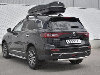 14 999 р. Защита заднего бампера (Ø63 мм, нержавейка) SLITKOFF  Renault Koleos  2 (2016-2025)  с доставкой в г. Керчь. Увеличить фотографию 4