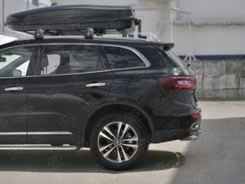 18 849 р. Защита заднего бампера (2 трубы Ø63 и 42 мм, нержавейка) SLITKOFF  Renault Koleos  2 (2016-2025)  с доставкой в г. Керчь. Увеличить фотографию 3