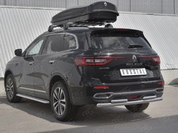 18 849 р. Защита заднего бампера (2 трубы Ø63 и 42 мм, нержавейка) SLITKOFF  Renault Koleos  2 (2016-2025)  с доставкой в г. Керчь. Увеличить фотографию 4