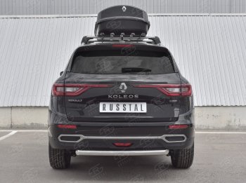 Защита заднего бампера (Ø63 мм, нержавейка) SLITKOFF Renault Koleos  2 (2016-2025)