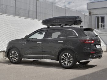 17 849 р. Защита заднего бампера (Ø63 мм уголки, нержавейка) SLITKOFF  Renault Koleos  2 (2016-2025)  с доставкой в г. Керчь. Увеличить фотографию 2