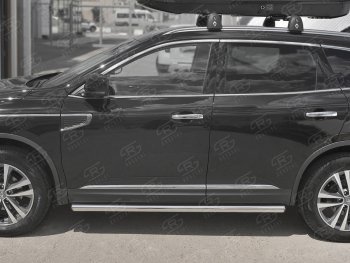 19 999 р. Защита порогов на SLITKOFF труба d63  Renault Koleos  2 (2016-2025) (защита порогов с закругленными торцами)  с доставкой в г. Керчь. Увеличить фотографию 2