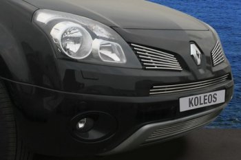 Декоративный элемент воздухозаборника Souz96 (2 элемента - верх+низ) Renault Koleos Phase 1 (2007-2011)