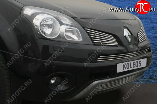 2 267 р. Декоративный элемент воздухозаборника Souz96 (2 элемента - верх+низ) Renault Koleos Phase 1 (2007-2011)  с доставкой в г. Керчь
