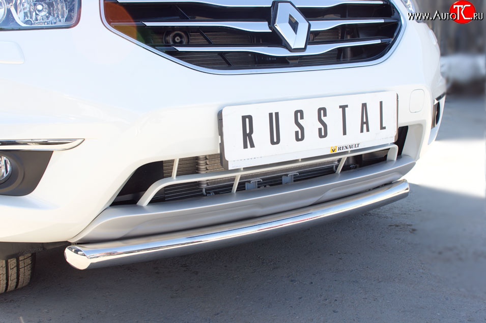 14 499 р. Одинарная защита переднего бампера диаметром 63 мм SLITKOFF  Renault Koleos  1 (2011-2016) Phase 2, Phase 3  с доставкой в г. Керчь