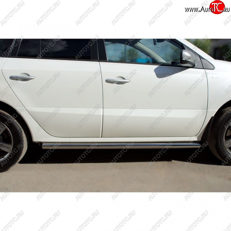 19 999 р. Защита порогов из круглой трубы диаметром 63 мм SLITKOFF v3  Renault Koleos ( 1) (2007-2016) Phase 1, Phase 2, Phase 3  с доставкой в г. Керчь