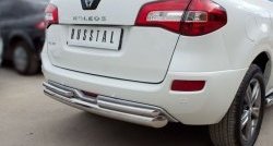18 699 р. Защита заднего бампера (Ø76 и 42 мм, нержавейка) SLITKOFF  Renault Koleos ( 1) (2007-2016) Phase 1, Phase 2, Phase 3  с доставкой в г. Керчь. Увеличить фотографию 3