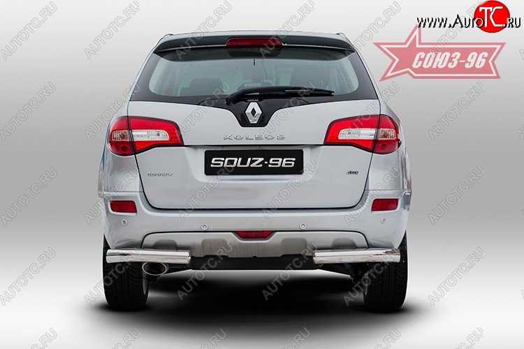 11 249 р. Защита заднего бампера из двух боковых уголков (d76) Souz-96 Renault Koleos 1 Phase 2 (2011-2013)  с доставкой в г. Керчь