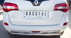 12 999 р. Защита заднего бампера (Ø75x42 мм, нержавейка) Russtal Renault Koleos 1 Phase 2 (2011-2013)  с доставкой в г. Керчь. Увеличить фотографию 2