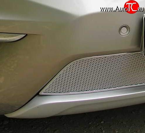 2 079 р. Сетка в бампер Autofamily (10 мм.) Renault Koleos 1 Phase 2 (2011-2013) (Хром)  с доставкой в г. Керчь
