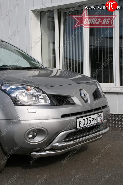 17 099 р. Защита переднего бампера двойная Souz-96 (d460/60) Renault Koleos Phase 1 (2007-2011)  с доставкой в г. Керчь