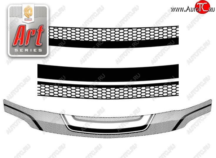 2 199 р. Дефлектор капота CA-Plastiс  Renault Logan  1 (2004-2010) дорестайлинг (Серия Art графит)  с доставкой в г. Керчь