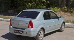 1 129 р. Защитная накладка на задний бампер RA  Renault Logan  1 (2004-2010) дорестайлинг  с доставкой в г. Керчь. Увеличить фотографию 2