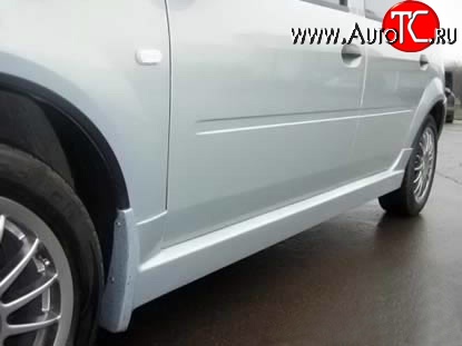 4 249 р. Пороги накладки Street Renault Logan 1 дорестайлинг (2004-2010) (Неокрашенные)  с доставкой в г. Керчь