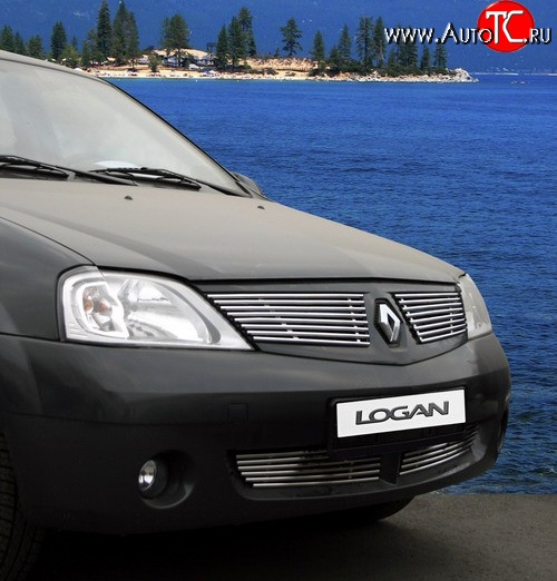 4 148 р. Декоративные вставки решетки радиатора Novline Renault Logan 1 дорестайлинг (2004-2010)  с доставкой в г. Керчь