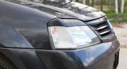 489 р. Реснички RA на фары Renault Logan 1 рестайлинг (2010-2016) (Неокрашенные)  с доставкой в г. Керчь. Увеличить фотографию 2