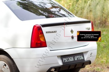 1 699 р. Лип спойлер RA  Renault Logan  1 (2004-2010) дорестайлинг (Неокрашенный)  с доставкой в г. Керчь. Увеличить фотографию 3