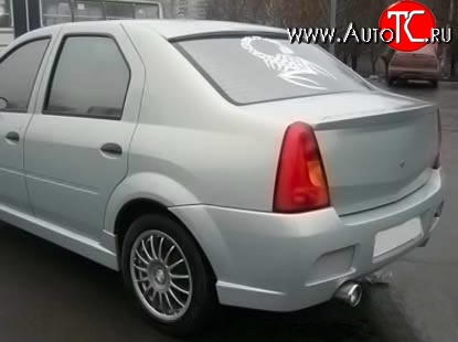 2 699 р. Лип спойлер Street Renault Logan 1 дорестайлинг (2004-2010) (Неокрашенный)  с доставкой в г. Керчь