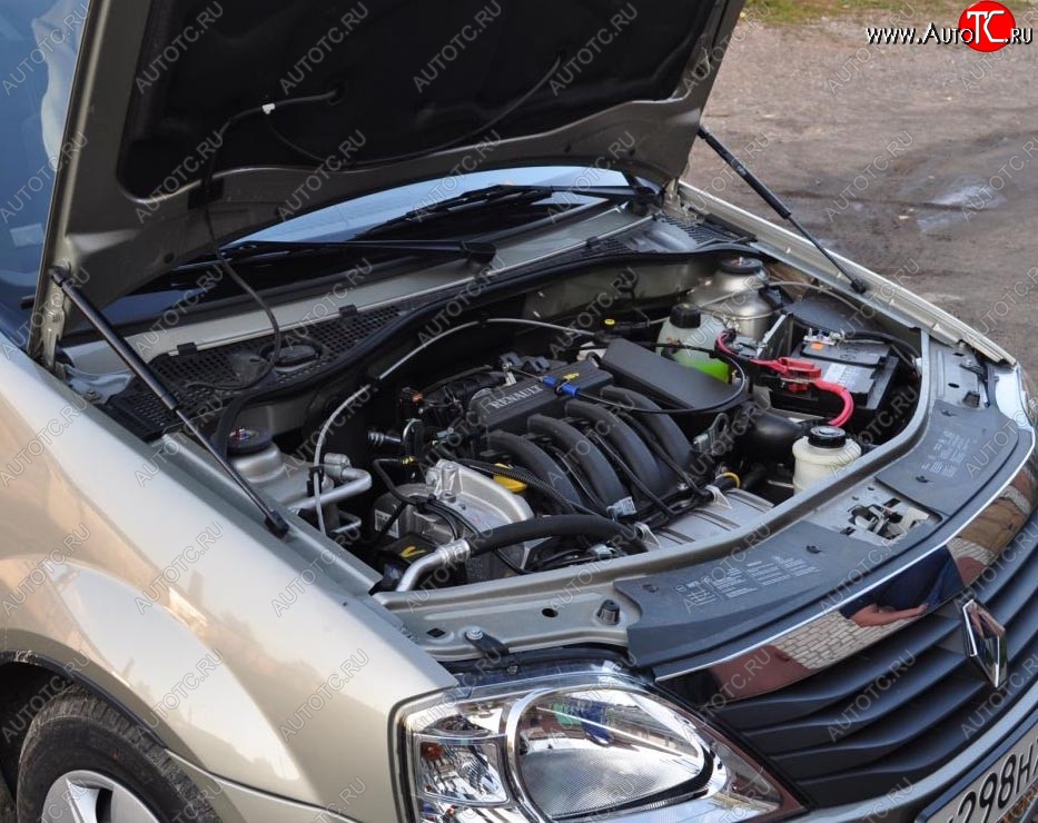 2 199 р. Газовые упоры капота Berkut Renault Logan 1 дорестайлинг (2004-2010)  с доставкой в г. Керчь