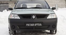 819 р. Зимняя заглушка решетки переднего бампера РА  Renault Logan  1 (2004-2010) дорестайлинг  с доставкой в г. Керчь. Увеличить фотографию 2