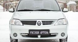 929 р. Зимняя заглушка решетки радиатора РА Renault Logan 1 дорестайлинг (2004-2010)  с доставкой в г. Керчь. Увеличить фотографию 3