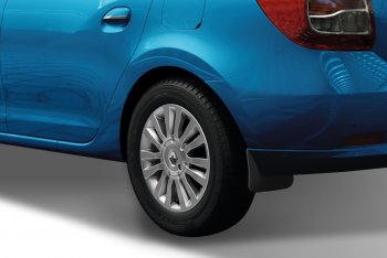 4 799 р. Брызговики задние (установка без подкрылок) Frosch Renault Logan 1 дорестайлинг (2004-2010)  с доставкой в г. Керчь. Увеличить фотографию 2