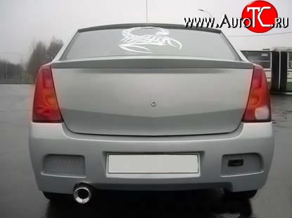 8 149 р. Задний бампер Street Renault Logan 1 дорестайлинг (2004-2010) (Неокрашенный)  с доставкой в г. Керчь