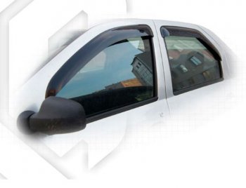 1 999 р. Дефлектора окон CA-Plastiс Renault Logan 1 рестайлинг (2010-2016) (серия Classic полупрозрачный, Без хром.молдинга)  с доставкой в г. Керчь. Увеличить фотографию 2